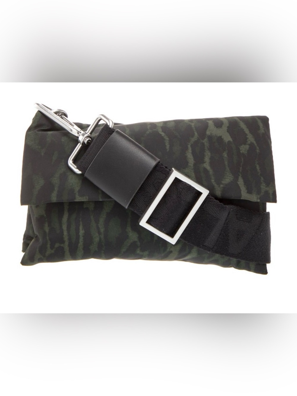 Allsaints Green Camouflage Crossbody Bag with adjustable Black Strap - like new!